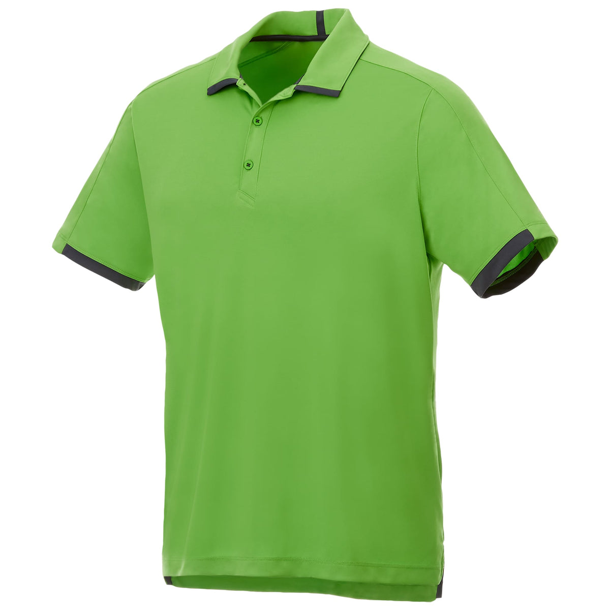 Cerrado Performance Polo with Contrast Details for Men Debossing - Apple/Grey Storm - Flat