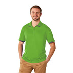 Cerrado Performance Polo with Contrast Details for Men Debossing - Apple/Grey Storm - Front