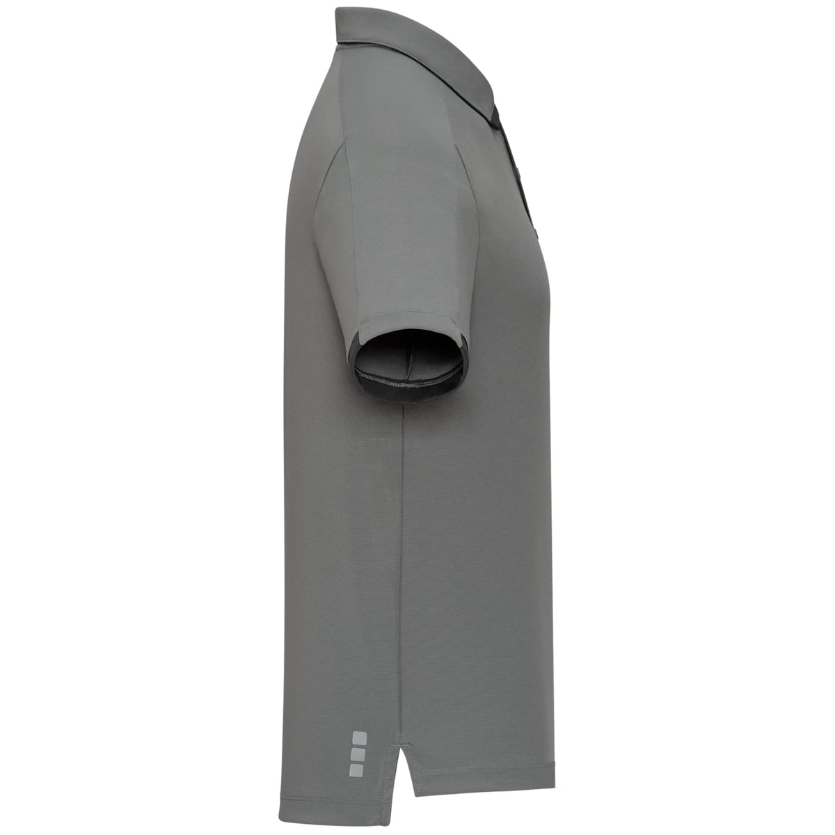 Cerrado Performance Polo with Contrast Details for Men Debossing - Quarry/Grey Storm - Right Side