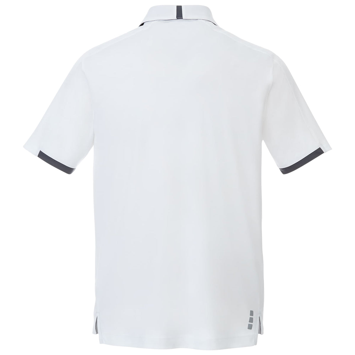 Cerrado Performance Polo with Contrast Details for Men Debossing - White/Grey Storm - Back Flat