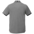 Cerrado Performance Polo with Contrast Details for Men Embroidery - Quarry/Grey Storm - Back Flat