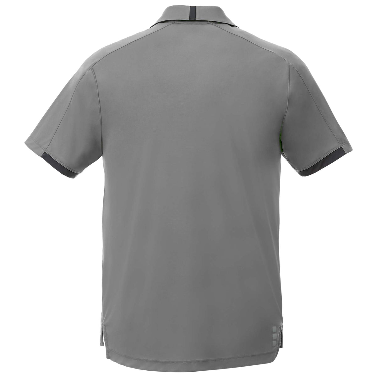 Cerrado Performance Polo with Contrast Details for Men Embroidery - Quarry/Grey Storm - Back Flat