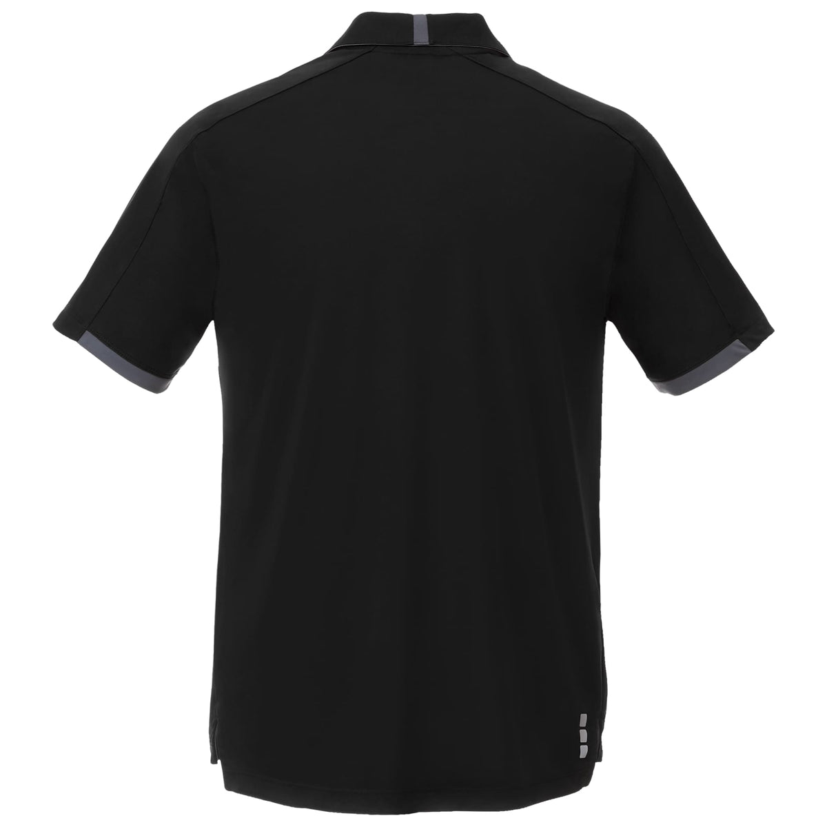 Cerrado Performance Polo with Contrast Details for Men Transfer - Black/Grey Storm - Back Flat