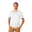 Cerrado Performance Polo with Contrast Details for Men Transfer - White/Grey Storm - Front