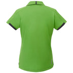 Cerrado V-Neck Performance Polo for Women Debossing - Apple/Grey Storm - Back Flat