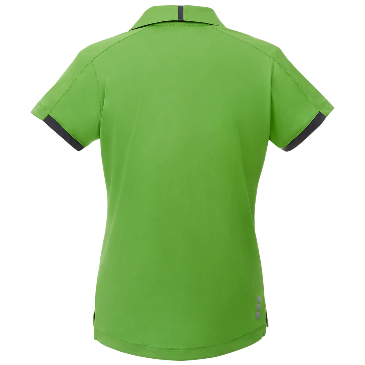 Cerrado V-Neck Performance Polo for Women Debossing - Apple/Grey Storm - Back Flat
