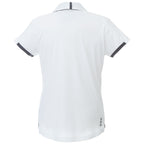 Cerrado V-Neck Performance Polo for Women Embroidery - White/Grey Storm - Back Flat