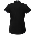 Cerrado V-Neck Performance Polo for Women Transfer - Black/Grey Storm - Back Flat