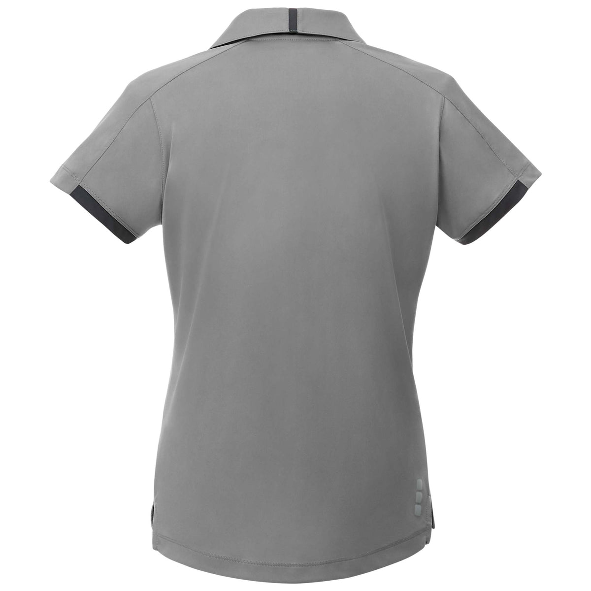 Cerrado V-Neck Performance Polo for Women Transfer - Quarry/Grey Storm - Back Flat