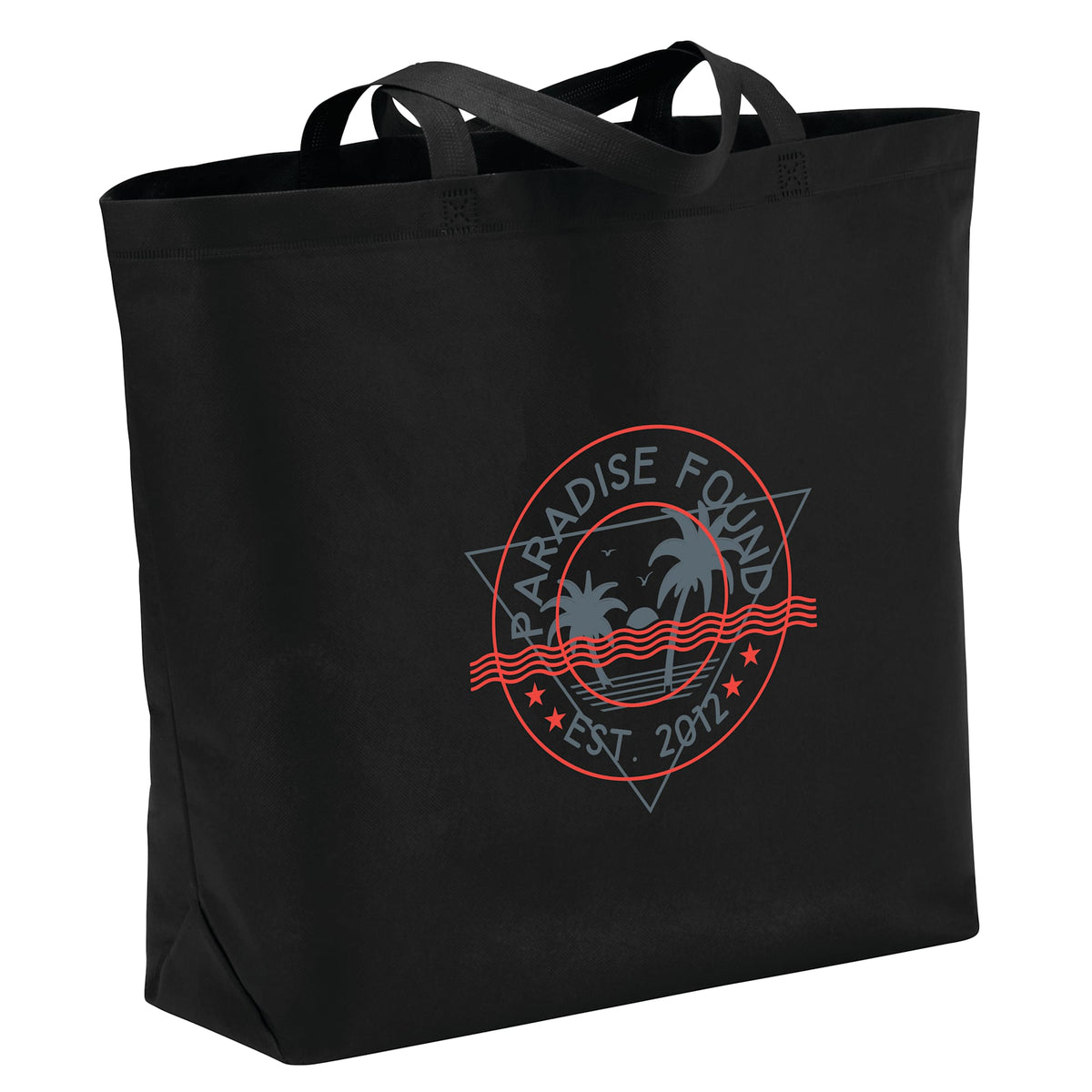 Challenger Jumbo Heat-Sealed Shopper Tote - Black - Photo