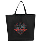 Challenger Jumbo Heat-Sealed Shopper Tote Full Color - Black - Front