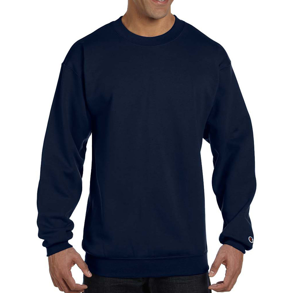 Champion Crewneck Sweatshirt, Double Dry Eco - Navy - front