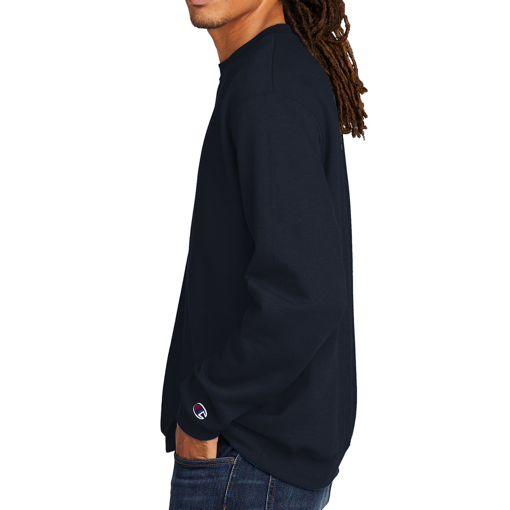 Champion Crewneck Sweatshirt, Double Dry Eco - Navy - navy_model_side