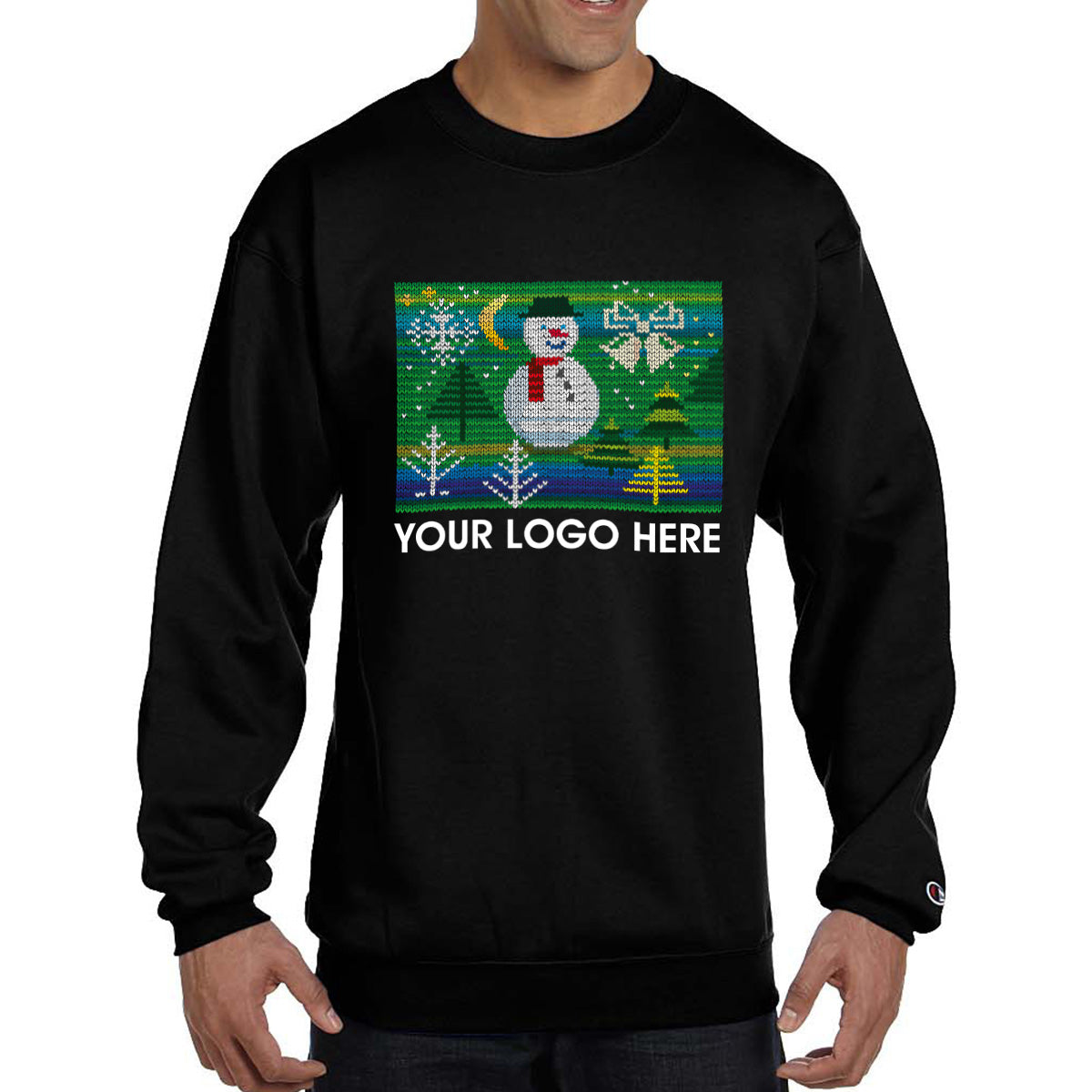 Champion Double Dry Eco Ugly Sweater Crewneck - Black - Snowman