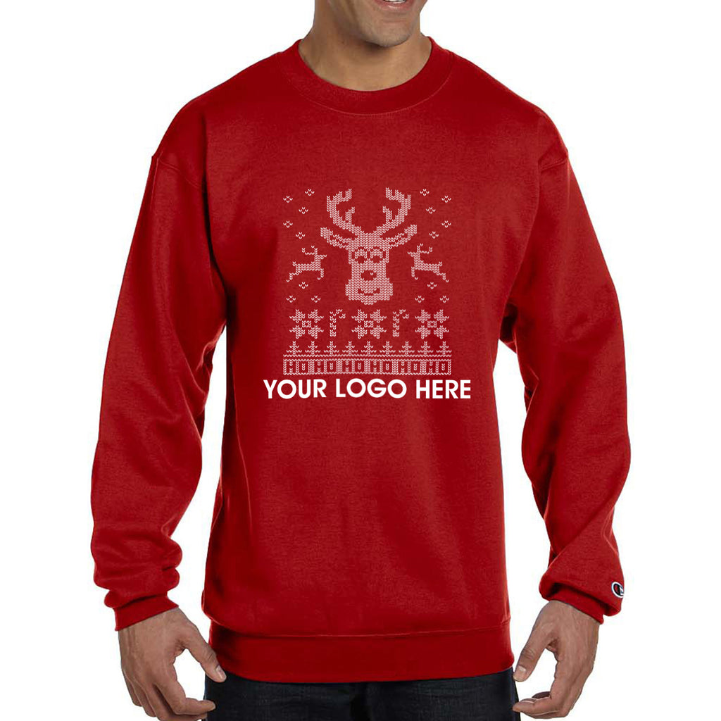 Champion Double Dry Eco Ugly Sweater Crewneck - Scarlet - Deer