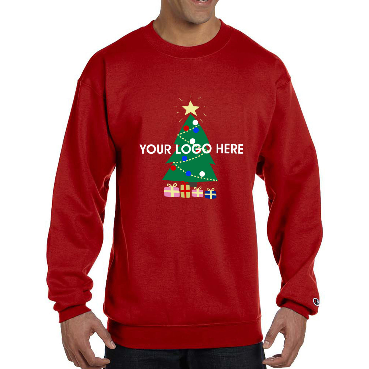 Champion Double Dry Eco Ugly Sweater Crewneck - Scarlet - Tree