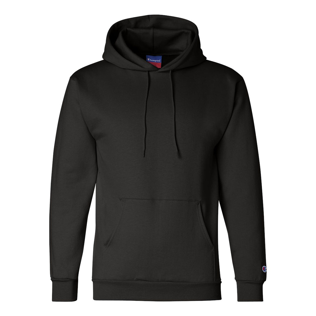 Champion Pullover Hooded Sweatshirt, Double Dry Eco - Black