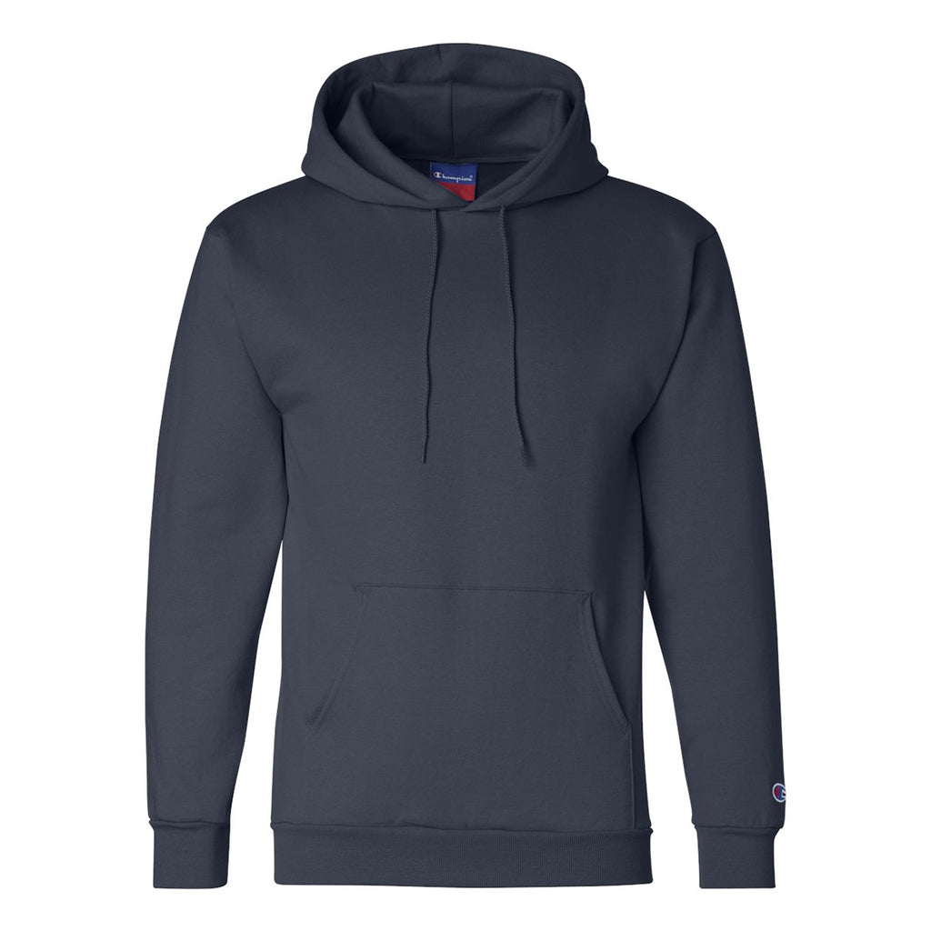 Champion Pullover Hooded Sweatshirt, Double Dry Eco - Navy - front