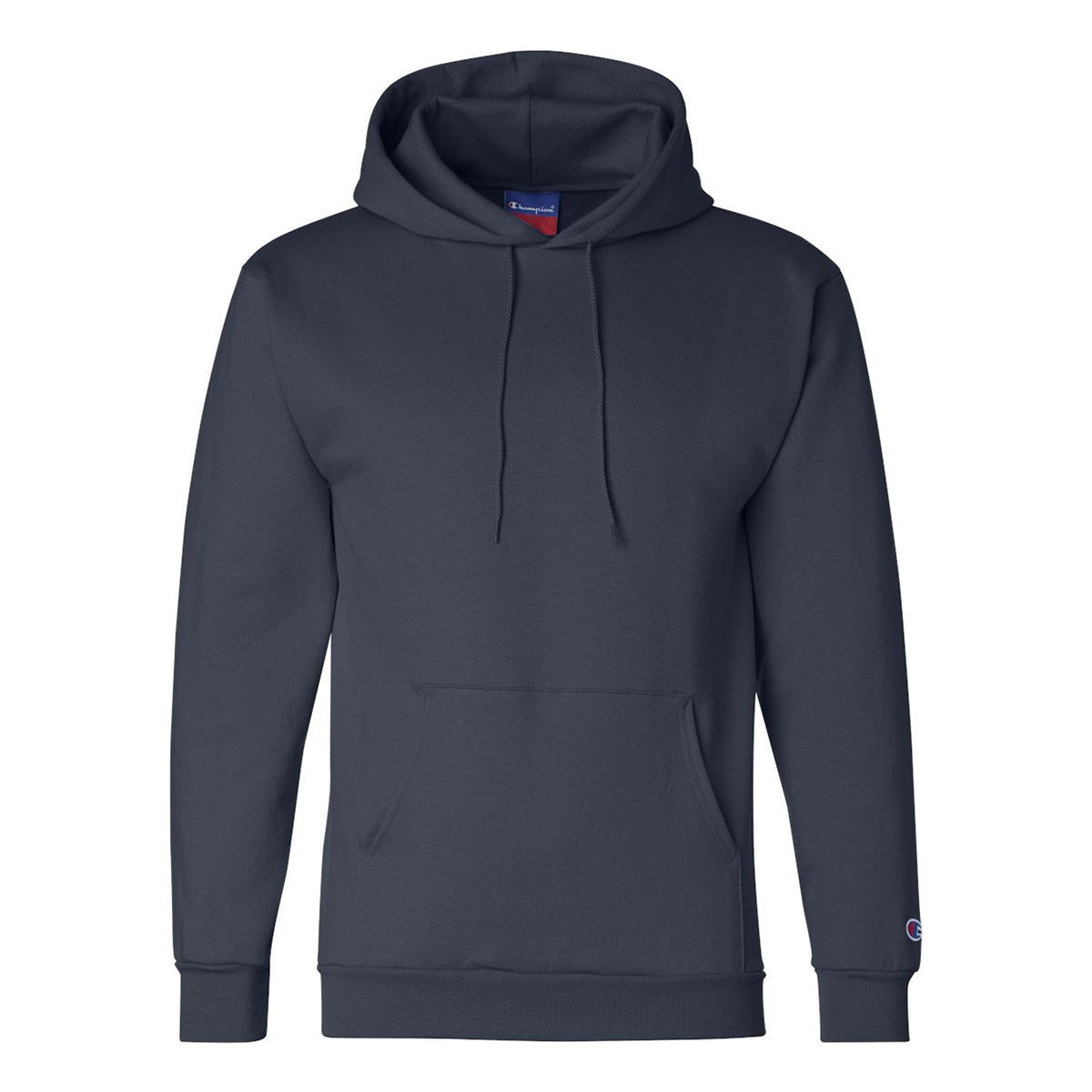 Champion Pullover Hooded Sweatshirt, Double Dry Eco - Navy - front