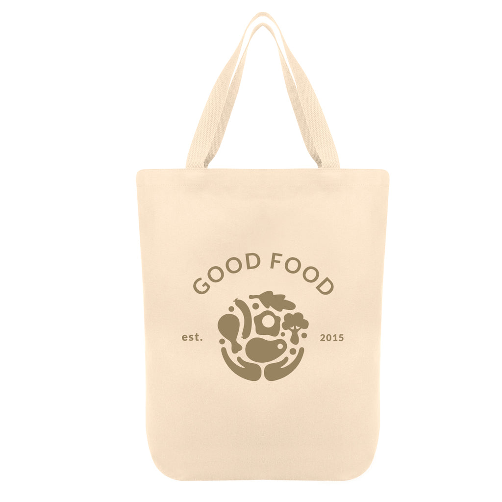 Chandler Cotton Tote Bag, 12 oz - Natural - Silk Screen