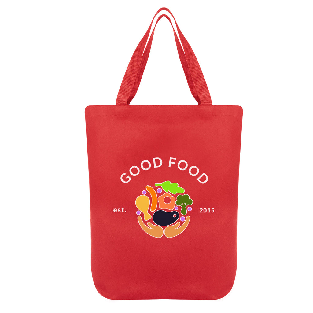 Chandler Cotton Tote Bag, 12 oz - Red - Colorbrite