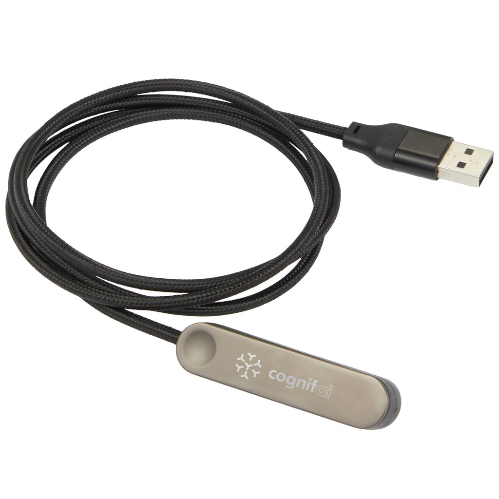 ChargeStand Fast Charging Cable with Phone Stand - Black - Front