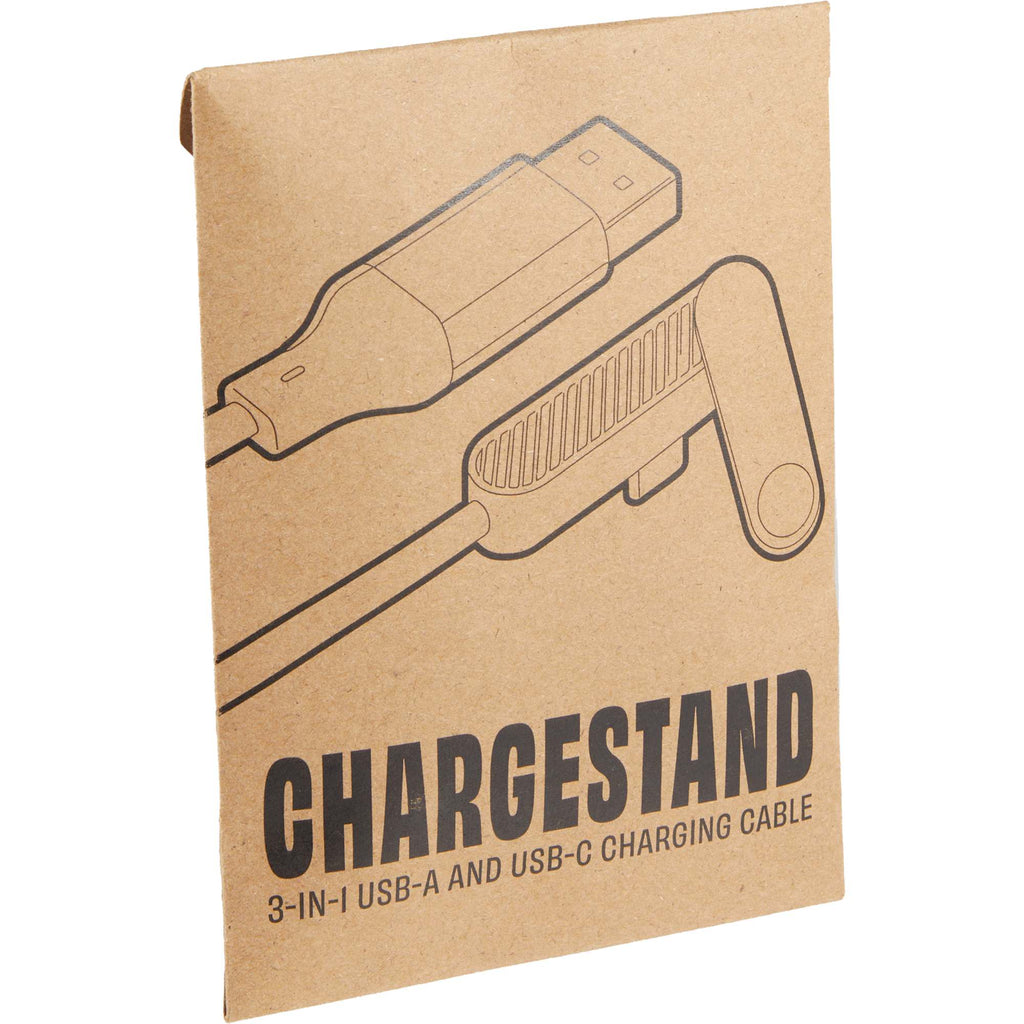 ChargeStand Fast Charging Cable with Phone Stand - Black - Packaging