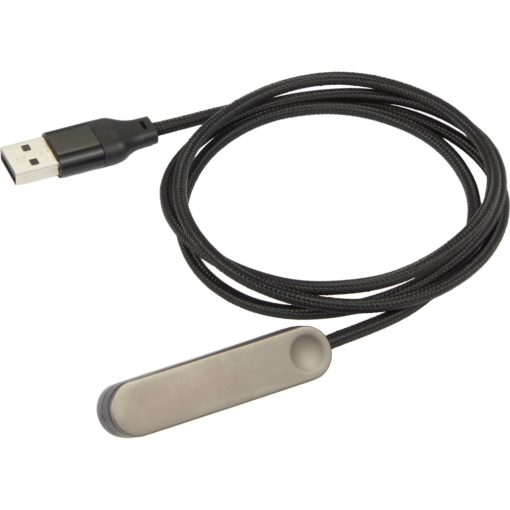 ChargeStand Fast Charging Cable with Phone Stand Laser Engraving - Black - Right Angle