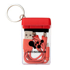Charging Cable and Screen Cleaner Set, Four-Way - Red - Silk Screen