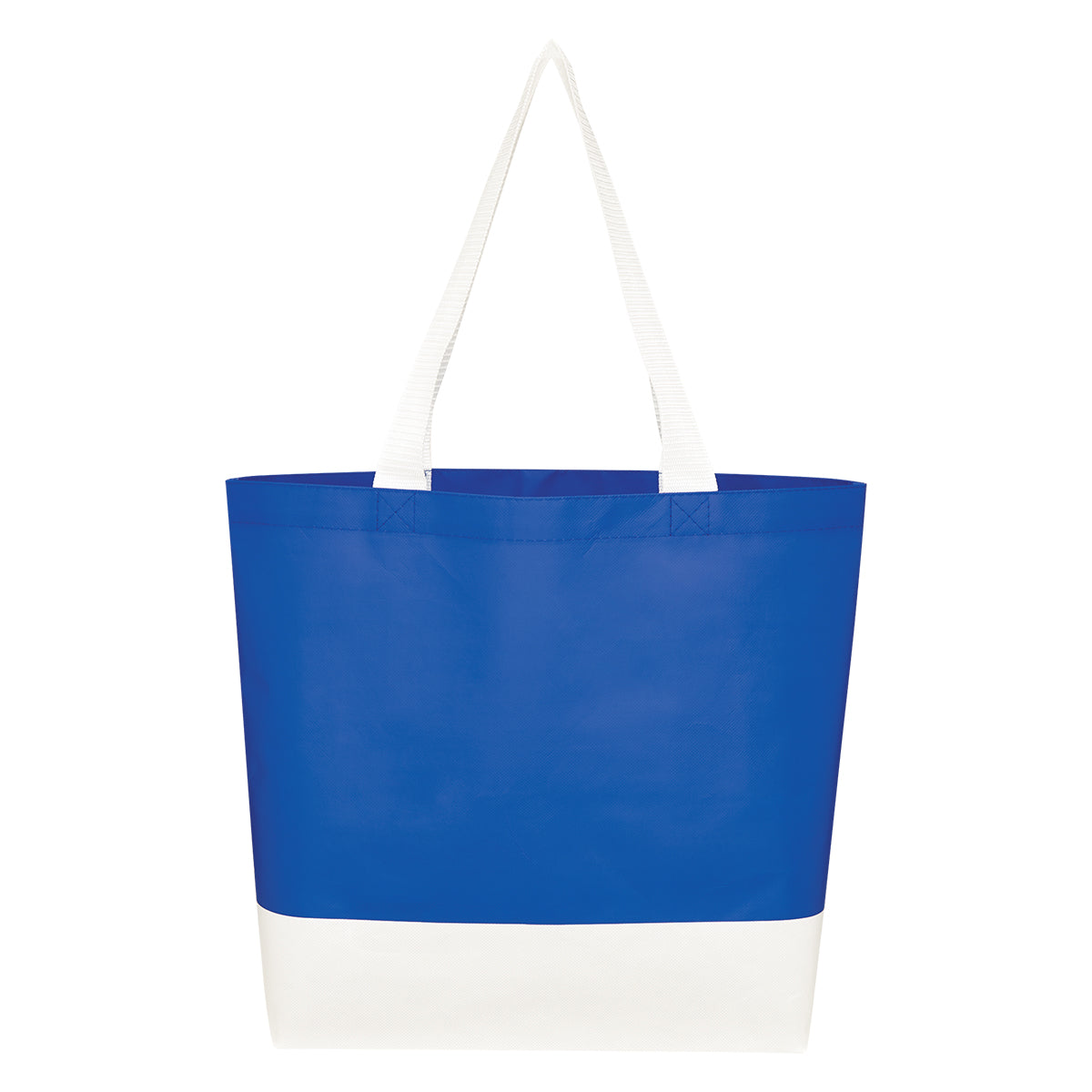 Charisma Laminated Non-Woven Tote Bag, Recycled - Royal Blue - Straight