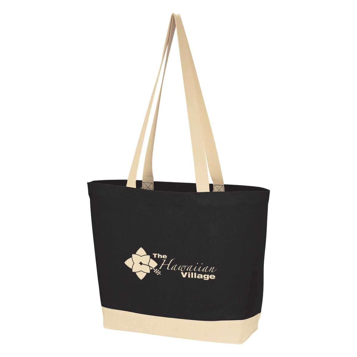 Charlie Cotton Tote Bag, 10 oz - Black - Silk Screen