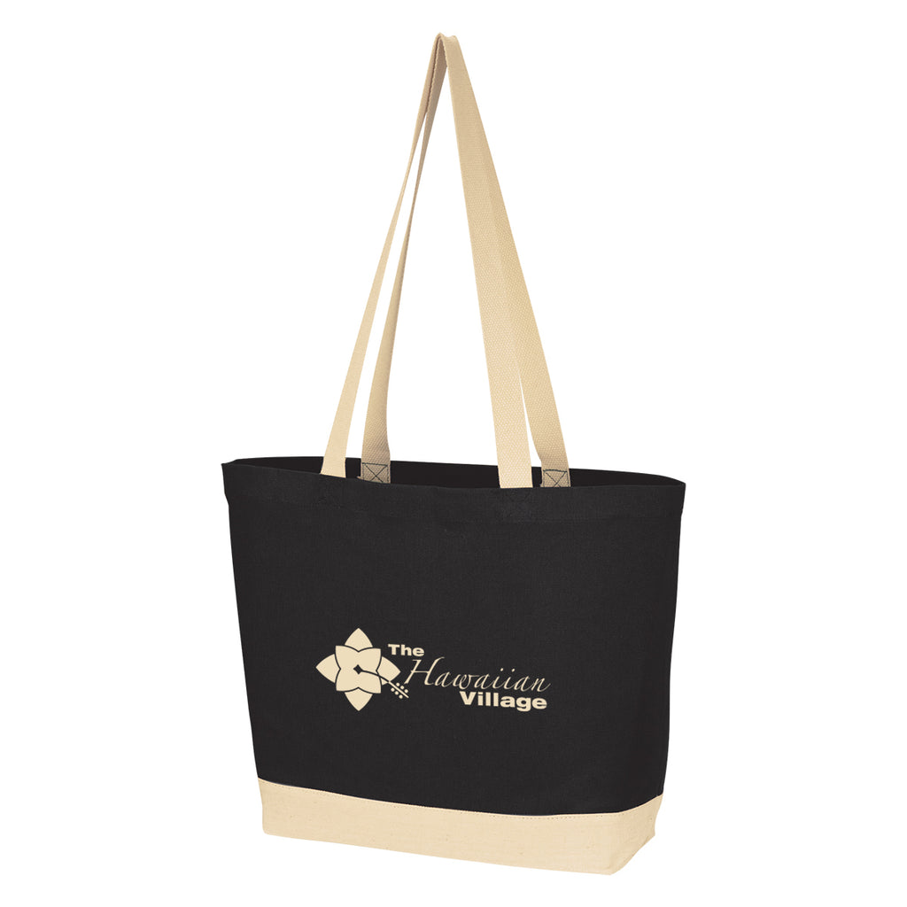Charlie Cotton Tote Bag, 10 oz - Black - Silk Screen