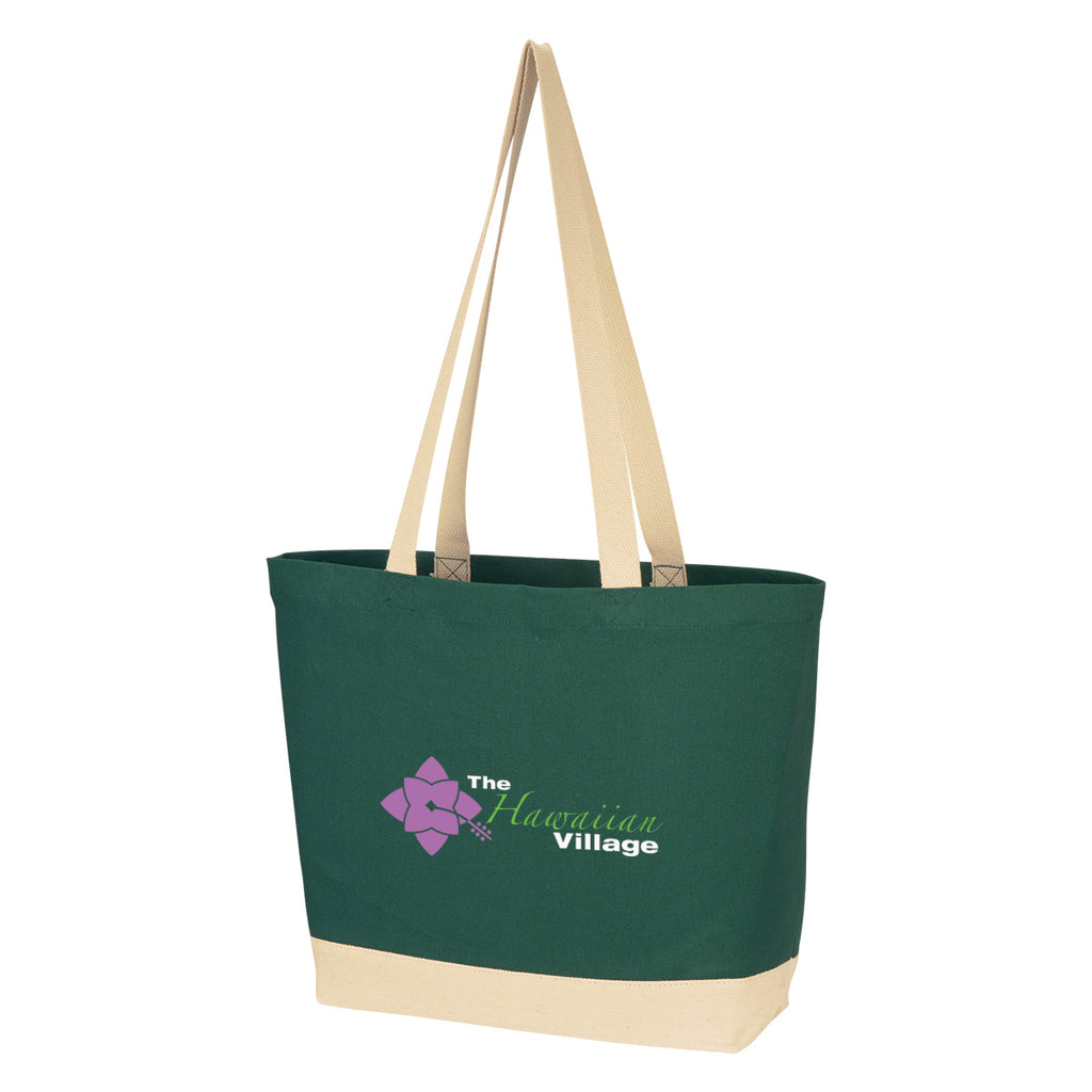 Charlie Cotton Tote Bag, 10 oz - Hunter Green - Colorbrite