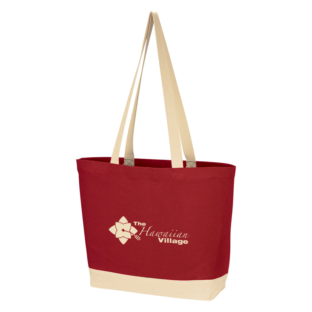 Charlie Cotton Tote Bag, 10 oz - Red - Silk Screen