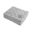 Checkered Sherpa Blanket in Recycled PET - Gray - Embroidery