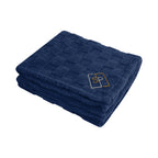 Checkered Sherpa Blanket in Recycled PET - Navy - Embroidery
