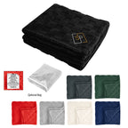 Checkered Sherpa Blanket in Recycled PET