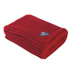 Chenille Blanket in Recycled PET - Red - Embroidery