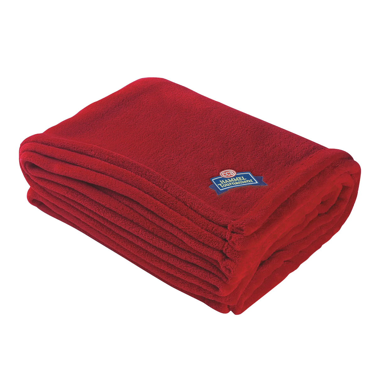 Chenille Blanket in Recycled PET - Red - Embroidery