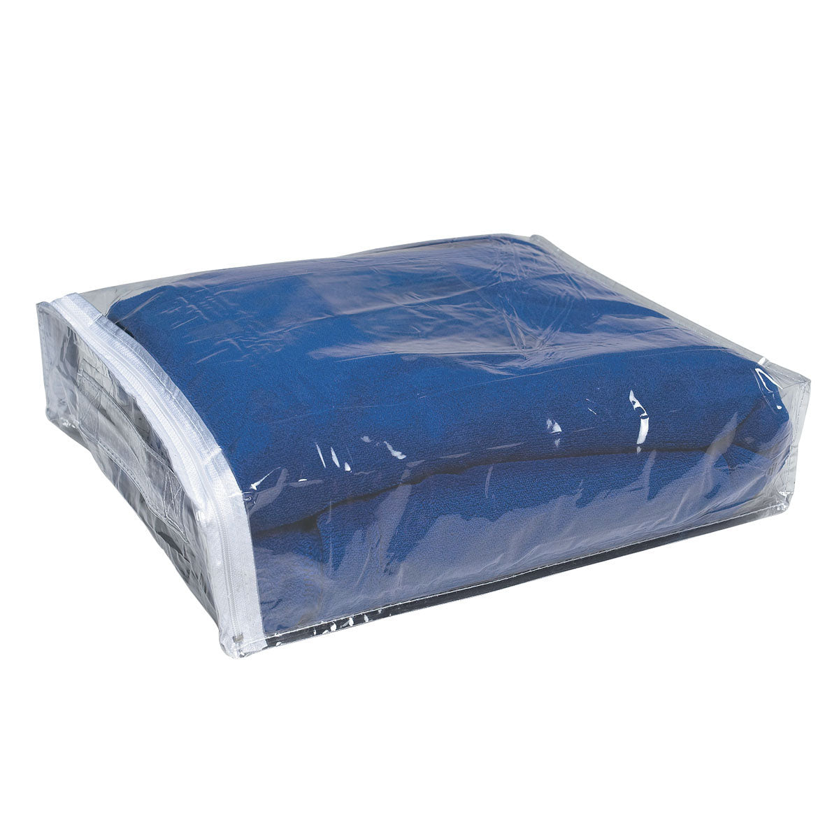 Chenille Blanket in Recycled PET - Royal Blue - Optional_Storagebag_Blank