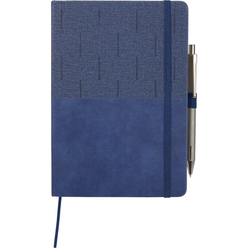 Chesapeake Recycled Journal, 5.5 x 8.5 Inches Debossing - Navy - Detail
