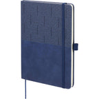 Chesapeake Recycled Journal, 5.5 x 8.5 Inches Debossing - Navy - Left Angle