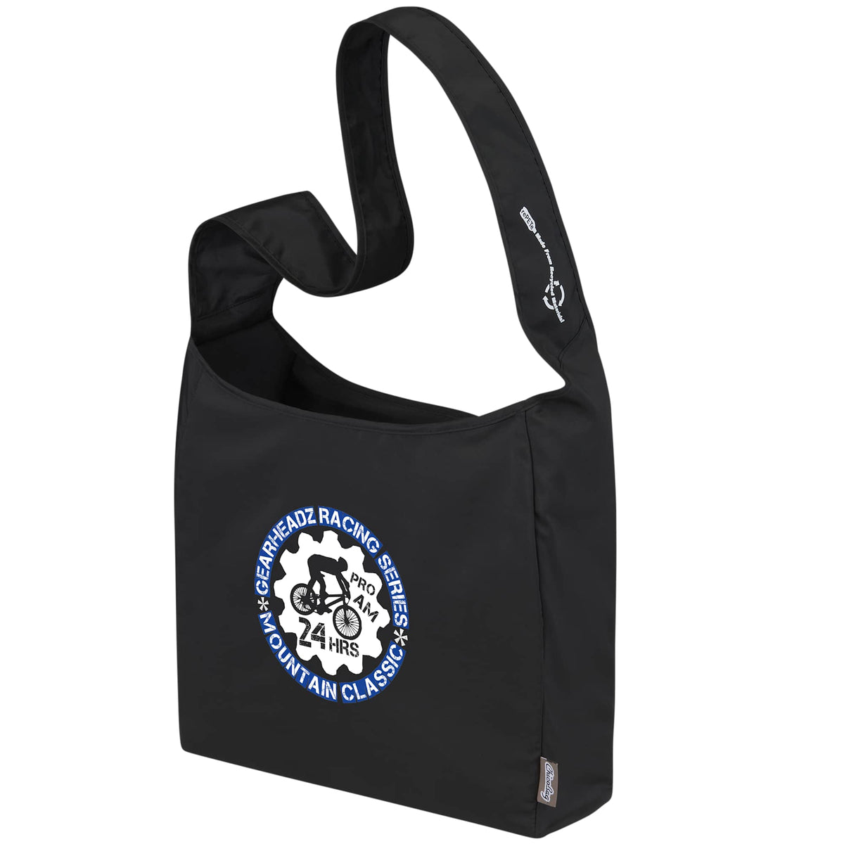 ChicoBag rePETe Crossbody Sling Tote Transfer - Black - Left Angle