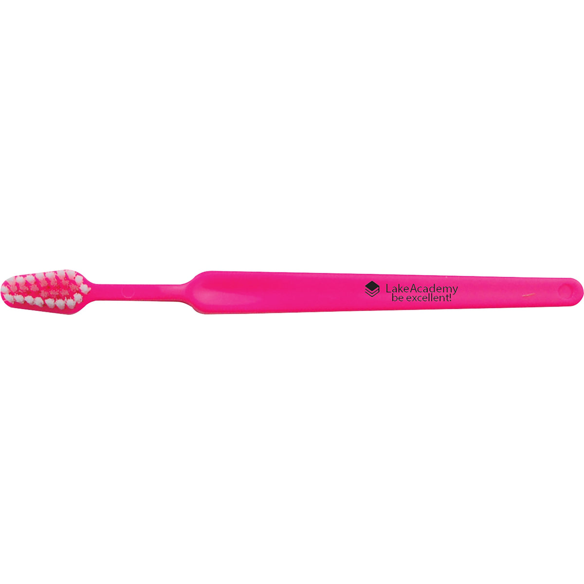 Child Size Toothbrush for Ages 4 to 8 - Neon Pink - Front 2