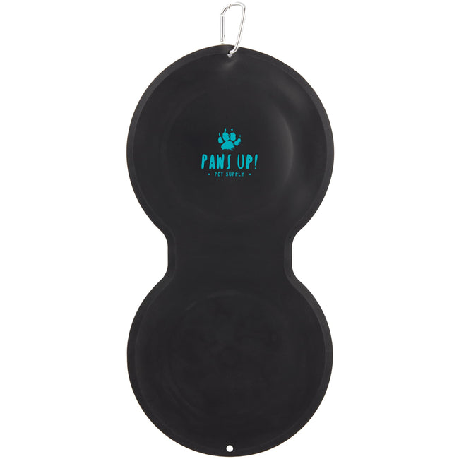 ChowTime Collapsible Dual Pet Bowl with Slow Feeder