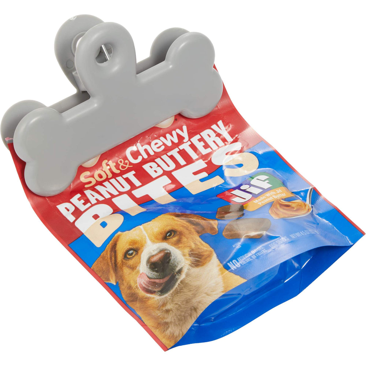 ChowTime Dog Bone Pet Food Bag Clip - Gray - Detail
