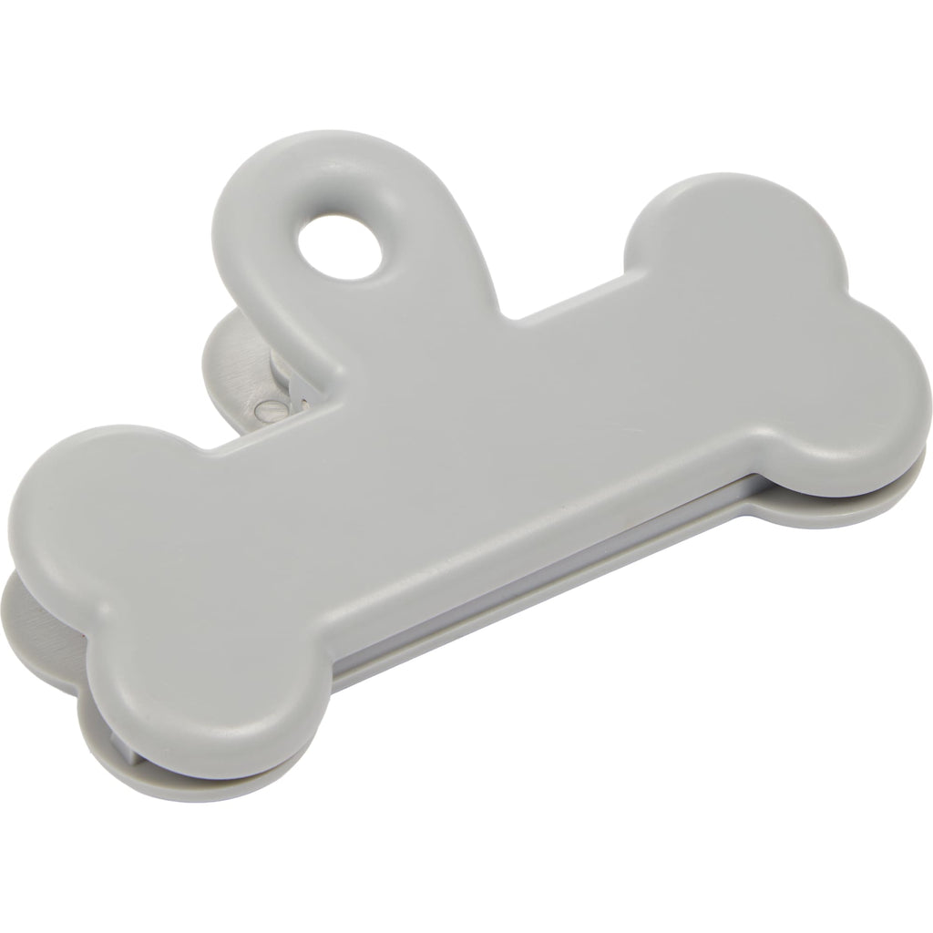 ChowTime Dog Bone Pet Food Bag Clip - Gray - Right Angle