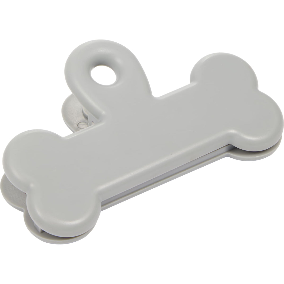 ChowTime Dog Bone Pet Food Bag Clip - Gray - Right Angle