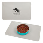 ChowTime Non-Slip Pet Feeding Mat, 11 x 19 Inches Transfer - Gray - Front Default