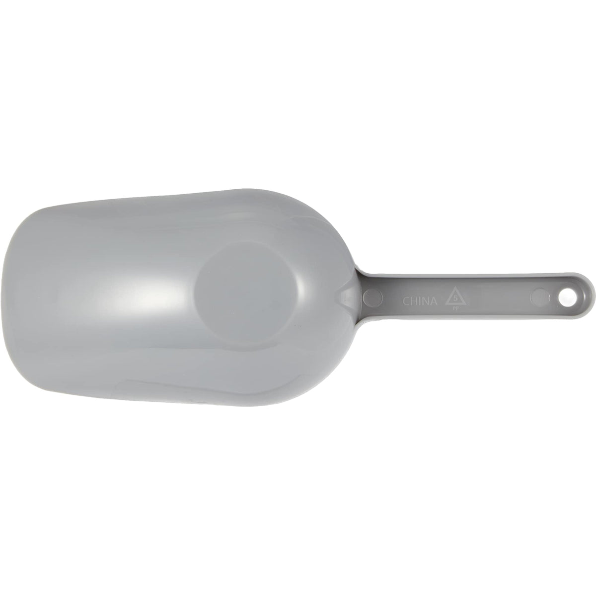 ChowTime Pet Food Scoop with Measuring Marks - Gray - Back